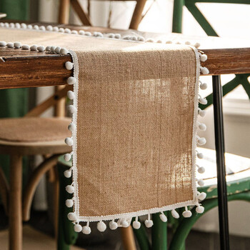 Table Runners Farmhouse Ρουστίκ φυσική δαντέλα από γιούτα Vintage Country γάμος Γενέθλια Χριστουγεννιάτικη γιορτή των Ευχαριστιών Διακόσμηση τραπεζιού