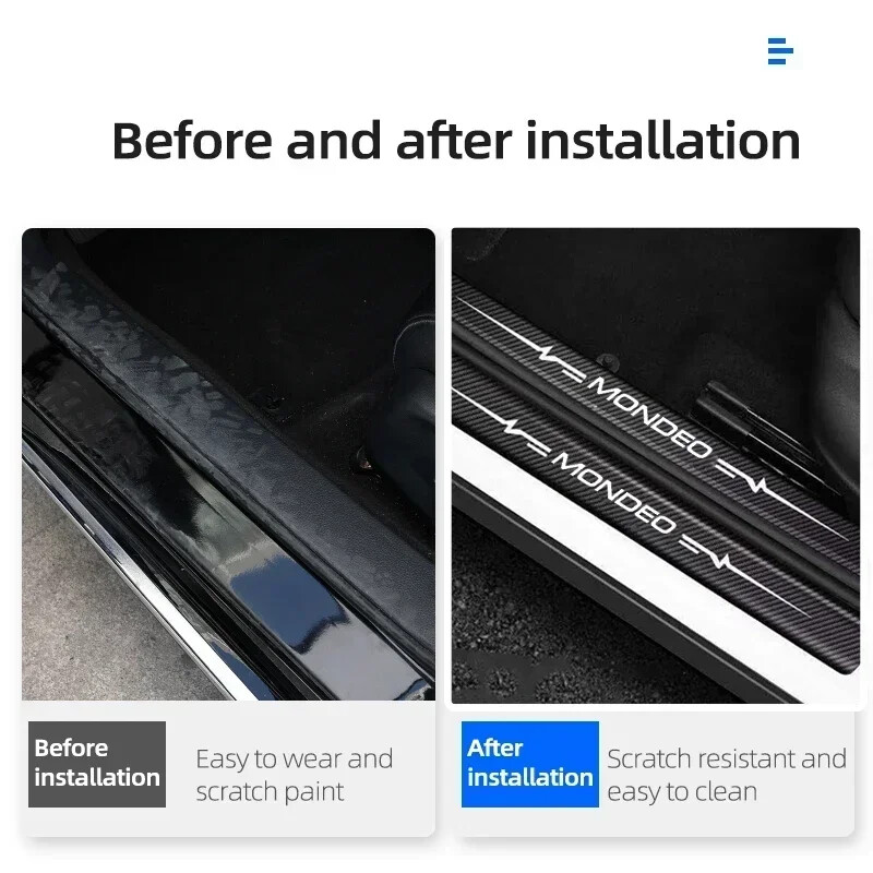 Styling mașină pentru insigna Mondeo Auto ușă portbagaj prag autocolante benzi de protecție prag bandă anti zgârieturi autocolante impermeabile