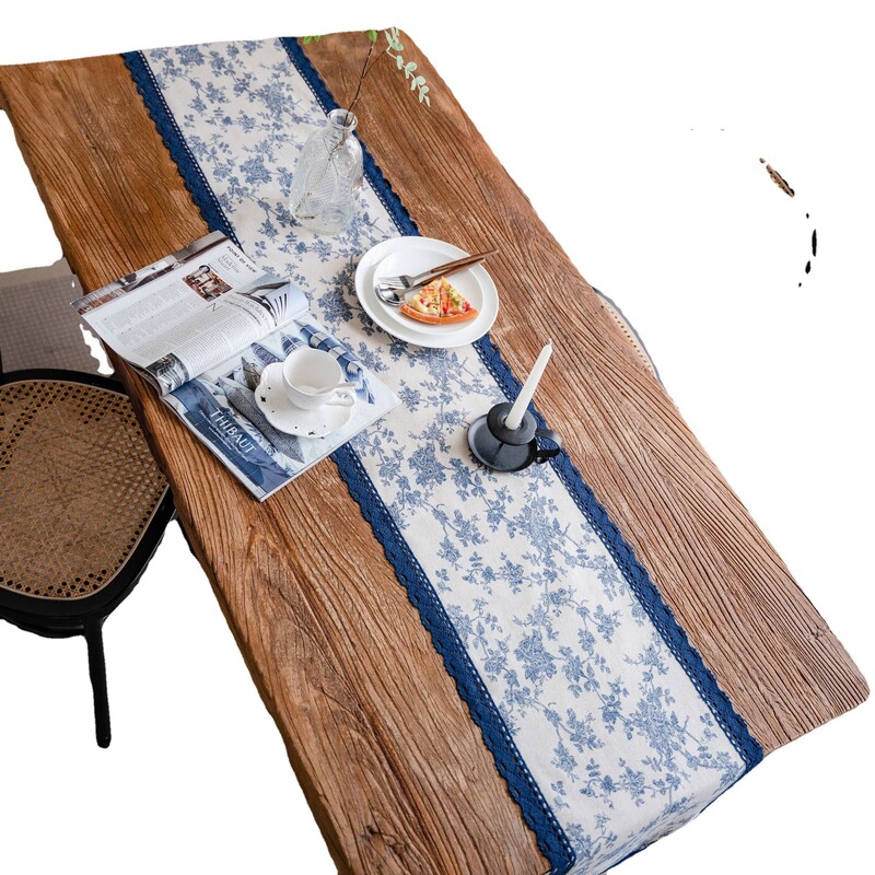 Decorat Masa de Sufragerie Aleer de Masa Petrecere Ziua de Naștere Imprimare Acasă Pastoral Trandafir Albastru Ceai Trandafir de masă Husă