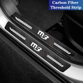 Chránič prahu dverí auta, nárazník kufra, odolný proti poškriabaniu, nálepky pre Mazda M3 Badge 2023, prahové lišty z uhlíkových vlákien na pedále dverí