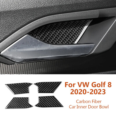 Volkswagen VW Tiguan 2017-2021 Carbon Fiber autó belső ajtó tálhoz Dekoratív matricák Autóbelső Kiegészítők módosítása
