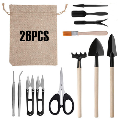 Sultingi augalai Įrankiai Lengvas bonsų persodinimo rinkinys Mini sodo rankiniai įrankiai Kambarių miniatiūrinių augalų priežiūra kraštovaizdžiui