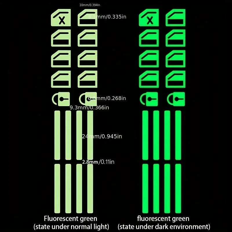 Φθορίζοντα Αυτοκόλλητα Αυτοκόλλητα Αυτοκόλλητα για Λαβή Πόρτας Αυτοκινήτου Κουμπί Διακόπτης Ανυψωτικού Παραθύρου Αυτοκόλλητα Αυτοκινήτων Gadgets Αξεσουάρ