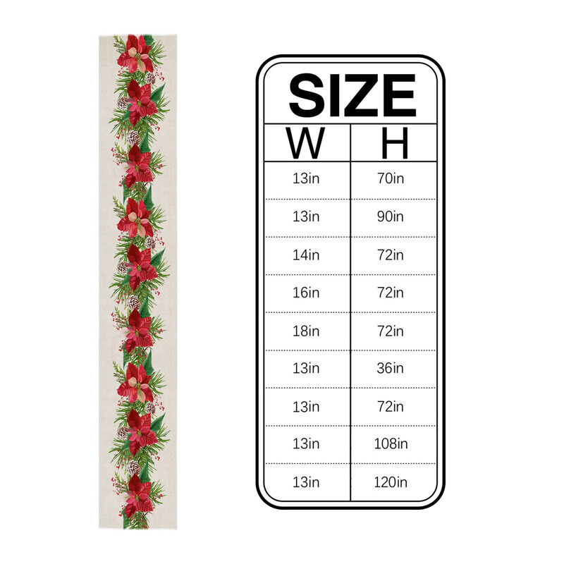 Afecțiuni de masă din lenjerie cu flori de poinsettia de Crăciun Decor de masă Afecțiuni de masă reutilizabile de la fermă Decorații de Crăciun 2025