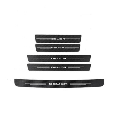 Αυτοκόλλητο αυτοκινήτου από ανθρακονήματα Προστατευτική ταινία κατωφλίου πόρτας για αξεσουάρ Mitsubishi Delica D5 L400