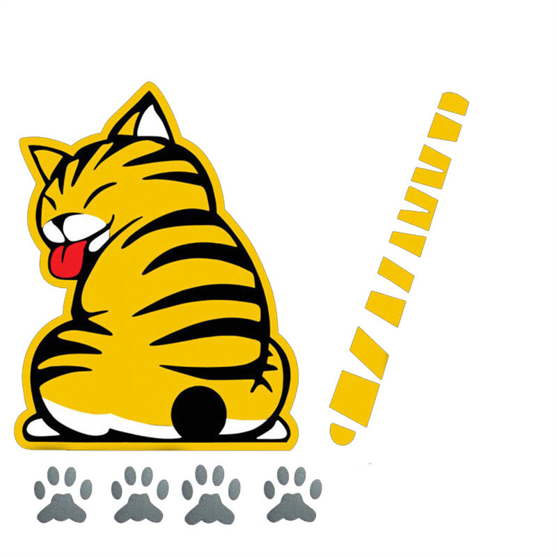 ΝΕΟ Αυτοκόλλητο με ανακλαστικό υαλοκαθαριστήρα πίσω παρμπρίζ αυτοκινήτου Κουνώντας την ουρά γάτας Αυτοκόλλητο Αυτοκόλλητο Διακόσμηση αυτοκινήτου Αξεσουάρ στυλ