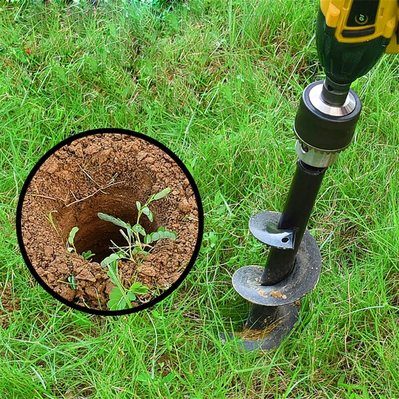 6 veidi Zemes urbis Spirālveida urbis Spirālveida zemes urbis Augs Puķu stādi Stādīšanas bedrīšu rakšanas rīks kultivēšanas stādītājs