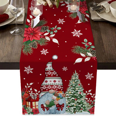 Crăciun Om de Zăpadă Fulg de Nea Runner de masă Masa Nunta Casa Decorat bucatarie Anul Nou Decorat Cadou de Sarbatori Fata de masa