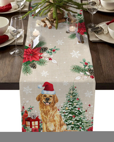 Crăciun Om de Zăpadă Fulg de Nea Runner de masă Masa Nunta Casa Decorat bucatarie Anul Nou Decorat Cadou de Sarbatori Fata de masa