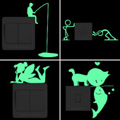 Διακόσμηση σπιτιού Αυτοκόλλητο τοίχου Glow in the Dark Αυτοκόλλητα Διακόπτης Παιδικό Δωμάτιο Διακόσμηση Παιδικού Υπνοδωματίου Φωτεινό Αυτοκόλλητο Καρτούν Αυτοκόλλητο