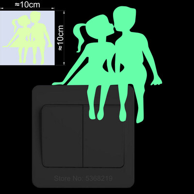 Διακόσμηση σπιτιού Αυτοκόλλητο τοίχου Glow in the Dark Αυτοκόλλητα Διακόπτης Παιδικό Δωμάτιο Διακόσμηση Παιδικού Υπνοδωματίου Φωτεινό Αυτοκόλλητο Καρτούν Αυτοκόλλητο