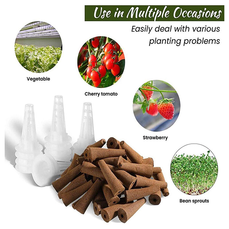 50 vnt sodinimo krepšelio auginimo kempinės Sodinimo kempinių blokai Aerogarden augalų mašinai bedirmės sodinukams biochar medvilnė