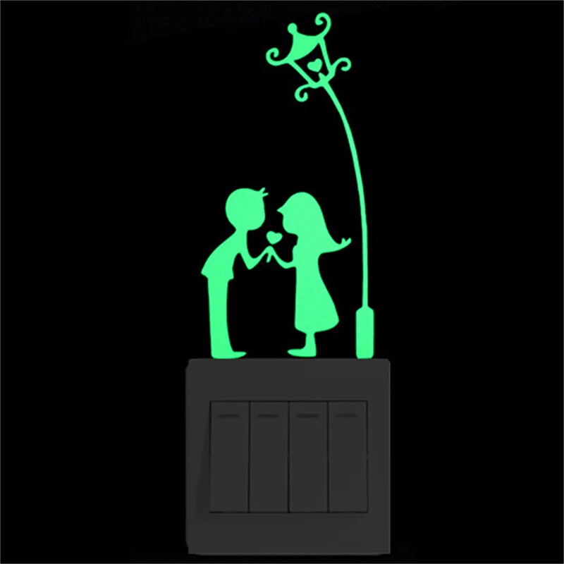 Csillagok matrica matrica matrica világít a sötétben világító dekoráció Rajzfilm Hold Tündér gyerekszoba Fénycső kapcsoló matrica lakberendezés