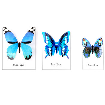 Νέο 12Pcs Fashion 3D Luminous Butterfly Δημιουργικό αυτοκόλλητο τοίχου για αυτοκόλλητα τοίχου DIY Μοντέρνα τέχνη τοίχου Διακοσμήσεις σπιτιού DIY δώρο