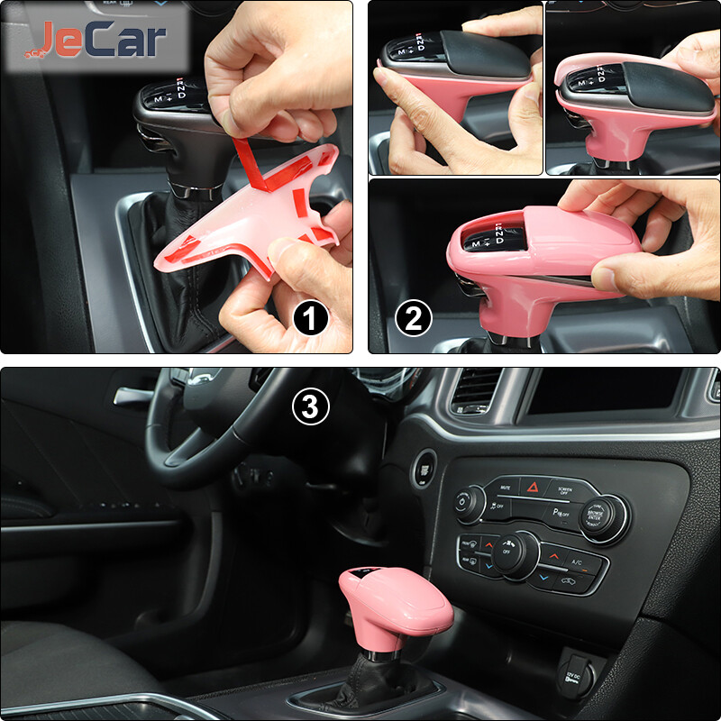 Buton schimbător de viteze pentru autovehicule autocolante pentru capac de decorare a capului, ornamente ABS pentru Dodge Charger Challenger 2015+ Accesorii de interior auto