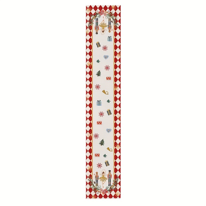 Spărgător de nuci de Crăciun Trase de masă din in, eșarfă de toaletă, iarnă, vacanță de Crăciun, decorațiuni de petrecere în bucătărie, decorațiuni reutilizabile de Crăciun 2025