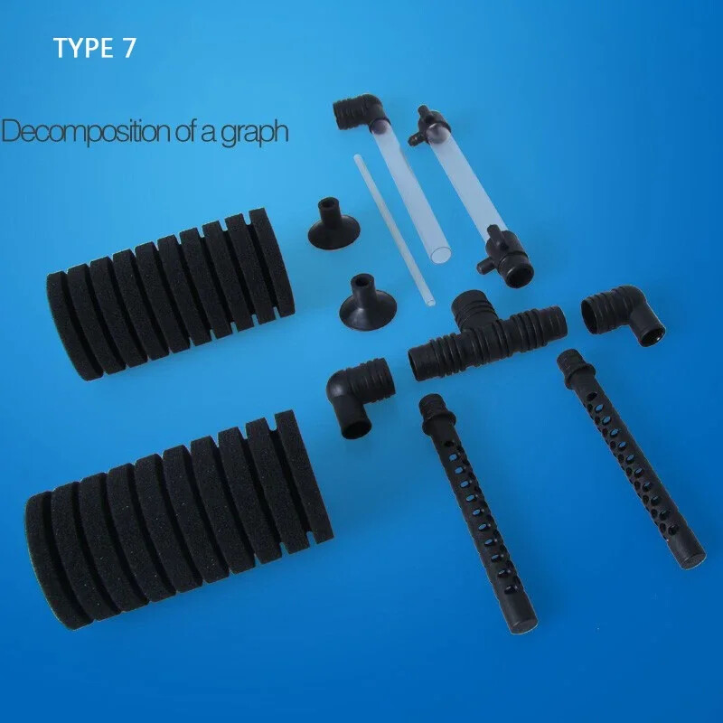 7 Tip Filter za akvarij Spužva Pumpa za zrak za ribe Skimmer Biokemijski spužvasti filter Filter za akvarij Filter za ribice Pročišćavanje akvarija