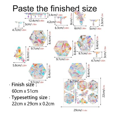 Αυτοκόλλητο τοίχου 29 στυλ Rainbow Maker Sun Catcher Αυτοκόλλητο τοίχου Cat Bird Star Mushroom Moon Sun DIY Παράθυρο γυαλί με ηλεκτροστατικά πρίσματα