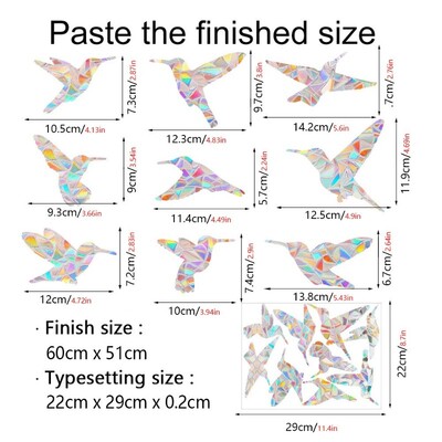 Αυτοκόλλητο τοίχου 29 στυλ Rainbow Maker Sun Catcher Αυτοκόλλητο τοίχου Cat Bird Star Mushroom Moon Sun DIY Παράθυρο γυαλί με ηλεκτροστατικά πρίσματα