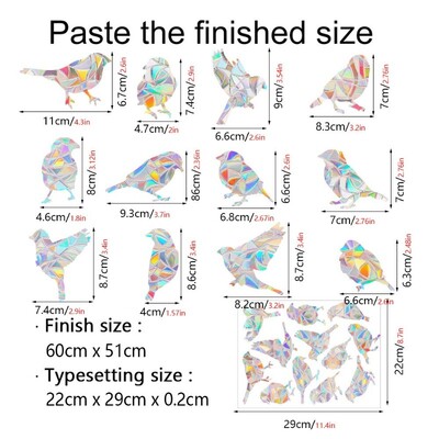 Αυτοκόλλητο τοίχου 29 στυλ Rainbow Maker Sun Catcher Αυτοκόλλητο τοίχου Cat Bird Star Mushroom Moon Sun DIY Παράθυρο γυαλί με ηλεκτροστατικά πρίσματα