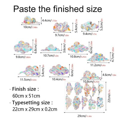 Αυτοκόλλητο τοίχου 29 στυλ Rainbow Maker Sun Catcher Αυτοκόλλητο τοίχου Cat Bird Star Mushroom Moon Sun DIY Παράθυρο γυαλί με ηλεκτροστατικά πρίσματα