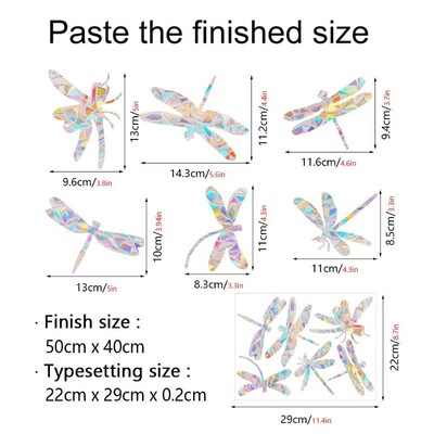Αυτοκόλλητο τοίχου 29 στυλ Rainbow Maker Sun Catcher Αυτοκόλλητο τοίχου Cat Bird Star Mushroom Moon Sun DIY Παράθυρο γυαλί με ηλεκτροστατικά πρίσματα