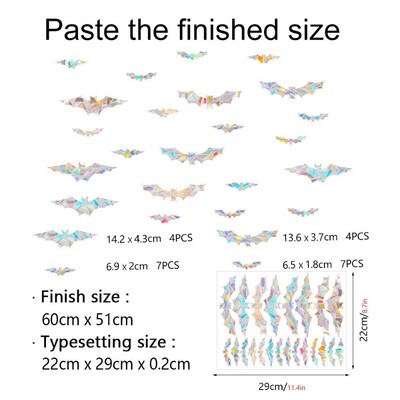 Αυτοκόλλητο τοίχου 29 στυλ Rainbow Maker Sun Catcher Αυτοκόλλητο τοίχου Cat Bird Star Mushroom Moon Sun DIY Παράθυρο γυαλί με ηλεκτροστατικά πρίσματα