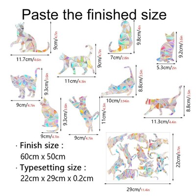 Αυτοκόλλητο τοίχου 29 στυλ Rainbow Maker Sun Catcher Αυτοκόλλητο τοίχου Cat Bird Star Mushroom Moon Sun DIY Παράθυρο γυαλί με ηλεκτροστατικά πρίσματα