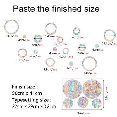 Αυτοκόλλητο τοίχου 29 στυλ Rainbow Maker Sun Catcher Αυτοκόλλητο τοίχου Cat Bird Star Mushroom Moon Sun DIY Παράθυρο γυαλί με ηλεκτροστατικά πρίσματα