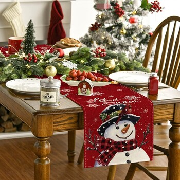 Christmas Table Runner Χριστουγεννιάτικη διακόσμηση σπιτιού Χριστουγεννιάτικη διακόσμηση 2025 Τραπεζαρία Runner Πρωτοχρονιάτικη διακόσμηση 2025