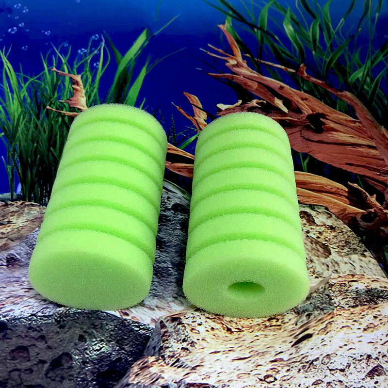 Finom hab akváriumi szűrőszivacs akváriumi akváriumi akváriumhoz légszivattyús szkimmer biokémiai szivacsszűrő akváriumi bioszűrő 2 DB