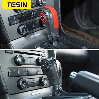 TESIN Εσωτερικά καλούπια για Ford Mustang Car Gear Shift Head Διακοσμητικό κάλυμμα για αξεσουάρ Ford Mustang 2010-2014