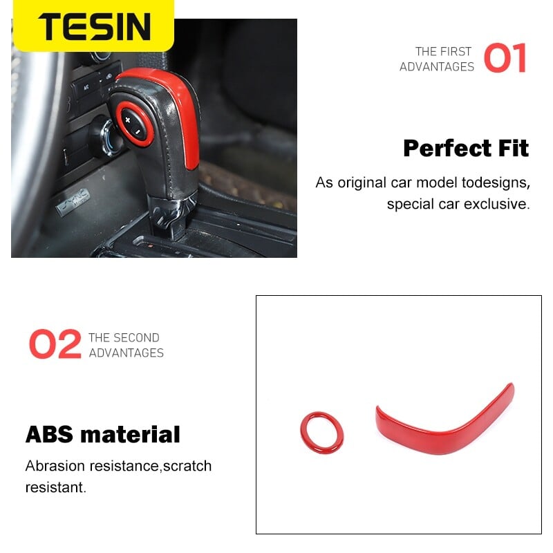 TESIN Interiérové lišty pre Ford Mustang Dekorácia radiacej hlavy automobilu Kryt lišty pre Ford Mustang 2010-2014 Príslušenstvo