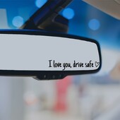Cezhraničné ILU Drive Safe Safe Safe Drive vodeodolné etylénové nálepky na auto automobilové univerzálne spätné zrkadlo dekoratívne S