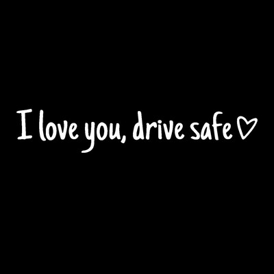 Cezhraničné ILU Drive Safe Safe Safe Drive vodeodolné etylénové nálepky na auto automobilové univerzálne spätné zrkadlo dekoratívne S