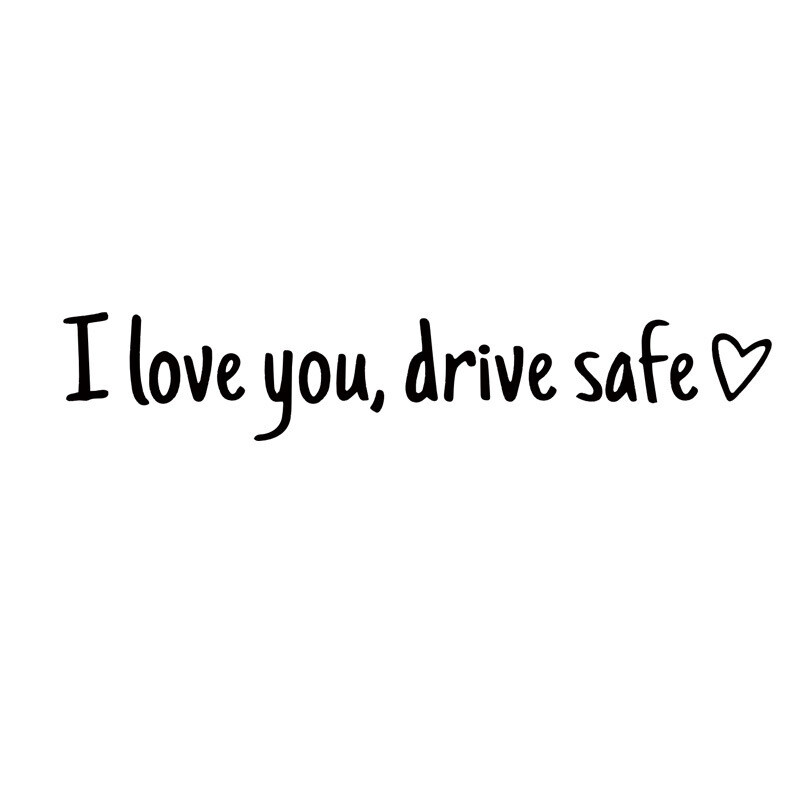 Cezhraničné ILU Drive Safe Safe Safe Drive vodeodolné etylénové nálepky na auto automobilové univerzálne spätné zrkadlo dekoratívne S