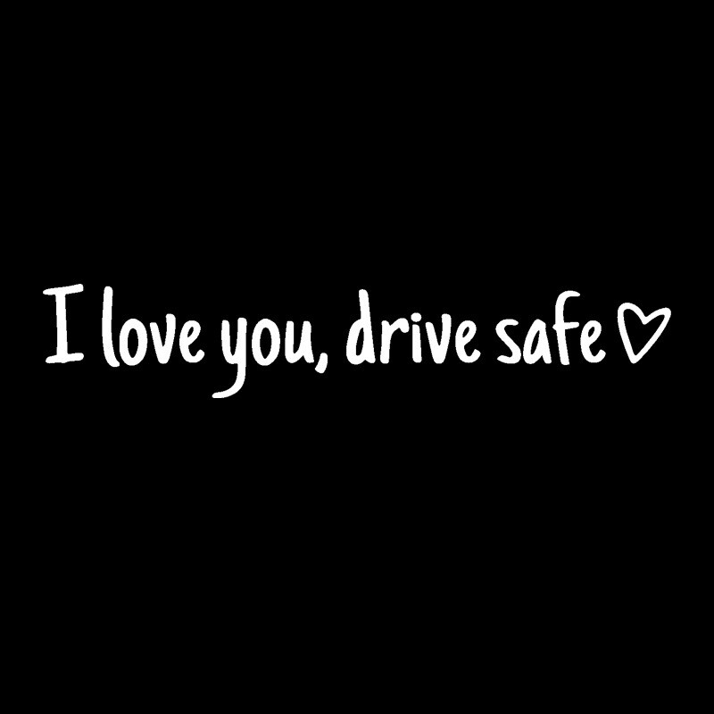 Cezhraničné ILU Drive Safe Safe Safe Drive vodeodolné etylénové nálepky na auto automobilové univerzálne spätné zrkadlo dekoratívne S