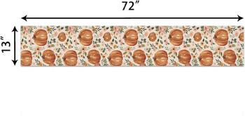 Φθινοπωρινό Pumpkin Lenn Table Runners Φθινόπωρο των Ευχαριστιών Floral Table Runner για τραπεζαρία κουζίνας Διακόσμηση τραπεζιού σαλονιού Διακόσμηση για πάρτι σπιτιού