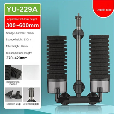 Φίλτρο ενυδρείου για δεξαμενή ψαριών, αντλία αέρα, βιοχημικό σφουγγάρι, περιστρεφόμενο εκτατό ενυδρείο με σύστημα φιλτραρίσματος