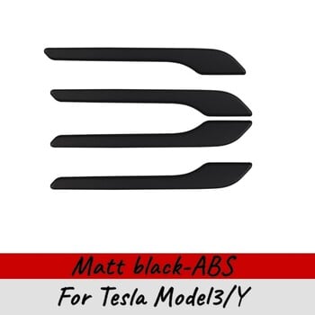 Σετ λαβής πόρτας Premium από ανθρακονήματα για Model 3 Model Y - 4Pcs Αξεσουάρ κιτ με πάστα ABS και εκτεταμένο μήκος