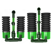 Φίλτρα αναπαραγωγής ψαριών ενυδρείου Διπλής κεφαλής Βιοχημικό φίλτρο σφουγγάρι Χωρίς θόρυβο Δεξαμενές ψαριών Συσκευή φιλτραρίσματος απορροφά βρωμιά Οικιακή χρήση