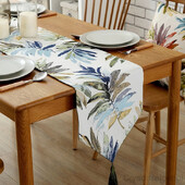 Μοντέρνο Table Runner Nordic Embroider Tassels Table Runner Jacquard Leaves Ζωγραφική Τραπεζομάντηλο για Δείπνο Γάμου Ξενοδοχείου