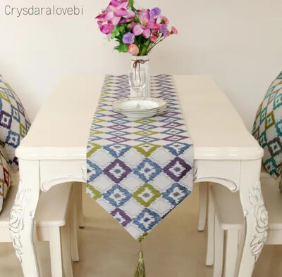 Μοντέρνο Table Runner Nordic Embroider Tassels Table Runner Jacquard Leaves Ζωγραφική Τραπεζομάντηλο για Δείπνο Γάμου Ξενοδοχείου