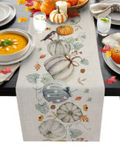 Φθινοπωρινό Pumpkin Maple Bird Λινά Τραπεζαρία Runner Country Decor Πλένεται Τραπέζι Runner για Χριστουγεννιάτικη διακόσμηση τραπεζαρίας