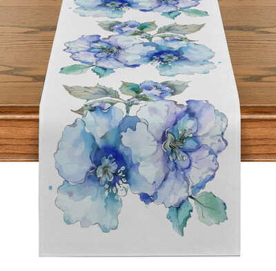 Τριαντάφυλλα και αγριολούλουδα Τραπέζι Runner Σπίτι Γάμος Κεντρικά Διακόσμηση Πάρτι Τραπέζι Runner Τραπεζαρία Μακρύ ύφασμα