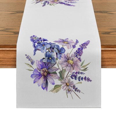 Τριαντάφυλλα και αγριολούλουδα Τραπέζι Runner Σπίτι Γάμος Κεντρικά Διακόσμηση Πάρτι Τραπέζι Runner Τραπεζαρία Μακρύ ύφασμα