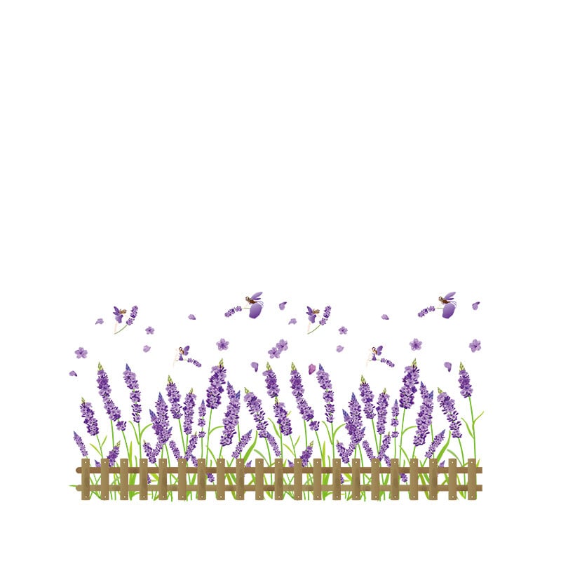 Αυτοκόλλητα τοίχου λεβάντας DIY Μωβ Χρώμα Λουλούδια Αυτοκόλλητα Τοίχου για Σαλόνι Παιδικό Υπνοδωμάτιο Κουζίνα Νηπιαγωγείο Διακόσμηση σπιτιού