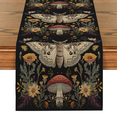 Butterfly Flower Mushroom Farmhouse Τραπέζι φαγητού Κομμωτήριο Τραπέζι Runners Διακόσμηση τραπεζιού γάμου