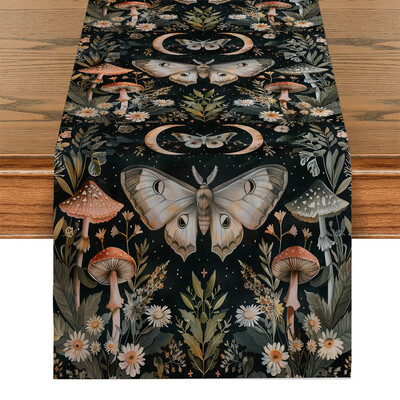 Butterfly Flower Mushroom Farmhouse Τραπέζι φαγητού Κομμωτήριο Τραπέζι Runners Διακόσμηση τραπεζιού γάμου