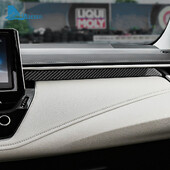 Tikras minkšto anglies pluošto automobilio antrojo piloto juostos skydelio lipdukas skirtas Toyota Corolla 2019 2020 2021 2022 RHD LHD vidaus apdailos priedams